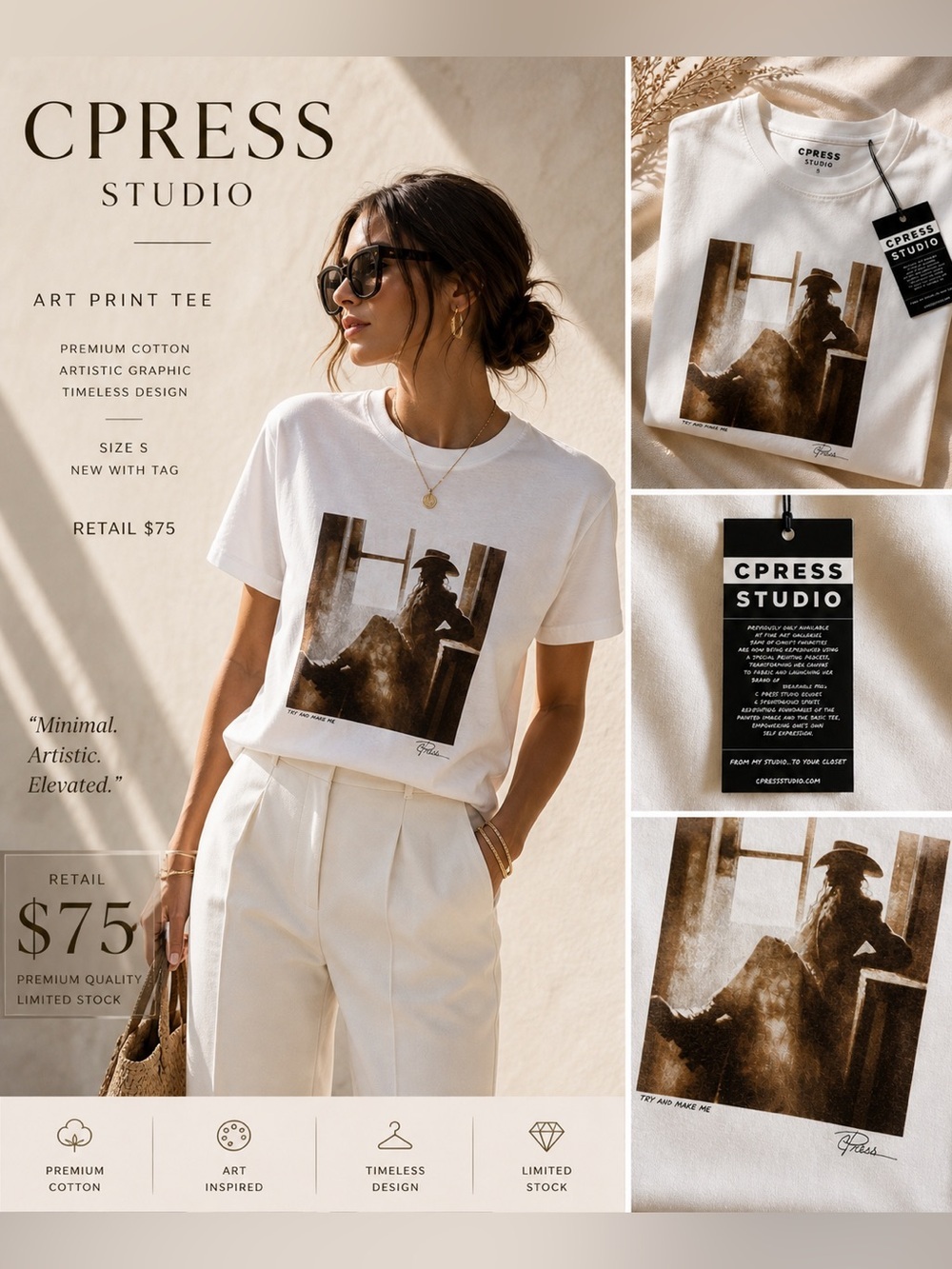 CPRESS Studio Graphic Tee – New With Tag